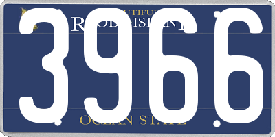 RI license plate 3966