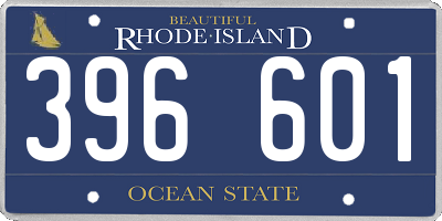 RI license plate 396601