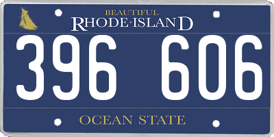 RI license plate 396606
