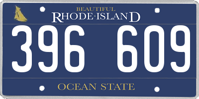 RI license plate 396609