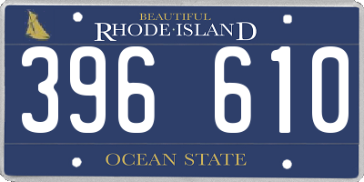 RI license plate 396610