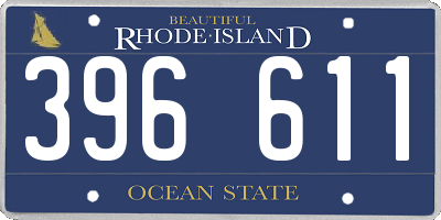 RI license plate 396611