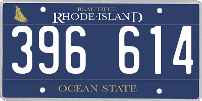 RI license plate 396614