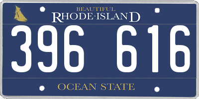 RI license plate 396616