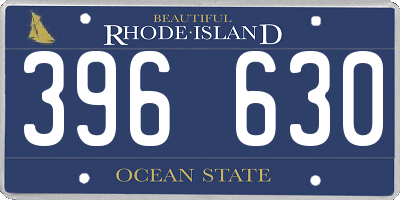 RI license plate 396630