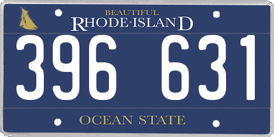RI license plate 396631
