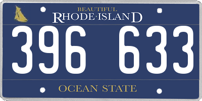 RI license plate 396633