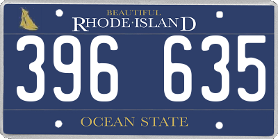 RI license plate 396635