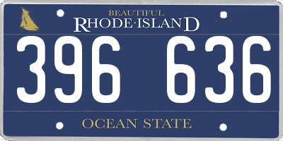 RI license plate 396636