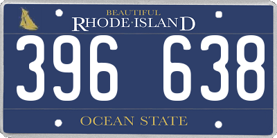 RI license plate 396638