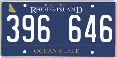 RI license plate 396646