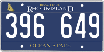 RI license plate 396649