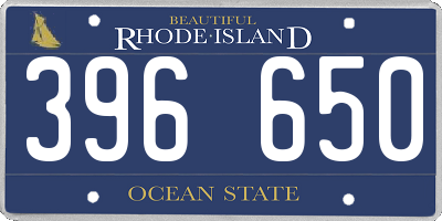 RI license plate 396650