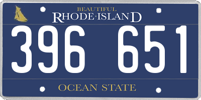 RI license plate 396651
