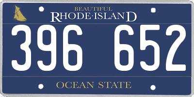 RI license plate 396652