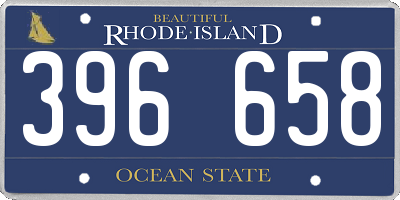 RI license plate 396658