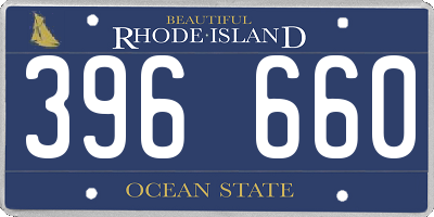 RI license plate 396660