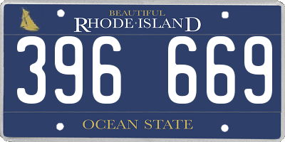RI license plate 396669