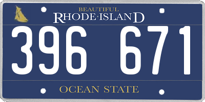 RI license plate 396671