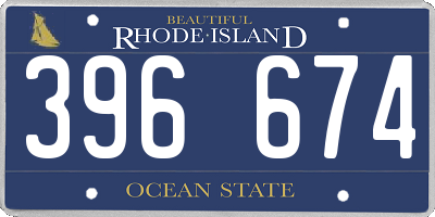 RI license plate 396674