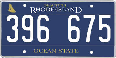RI license plate 396675