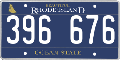 RI license plate 396676