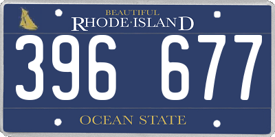 RI license plate 396677