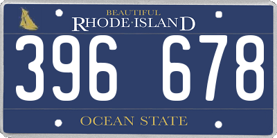RI license plate 396678