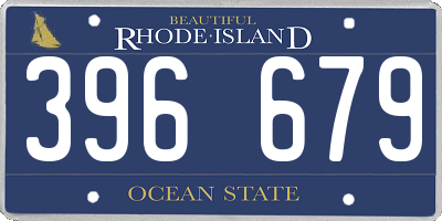 RI license plate 396679