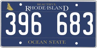 RI license plate 396683