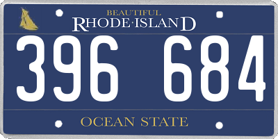 RI license plate 396684