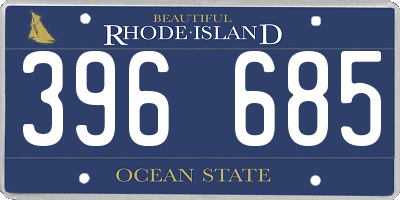 RI license plate 396685