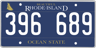 RI license plate 396689