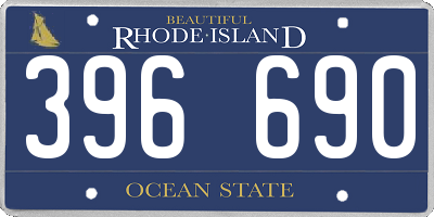 RI license plate 396690