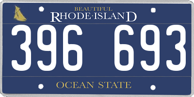 RI license plate 396693