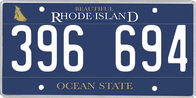 RI license plate 396694