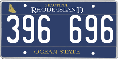 RI license plate 396696
