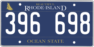 RI license plate 396698