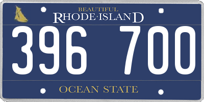 RI license plate 396700