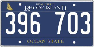 RI license plate 396703
