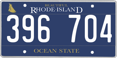 RI license plate 396704