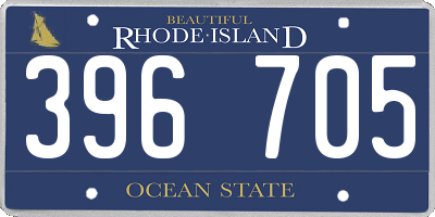 RI license plate 396705