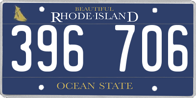 RI license plate 396706