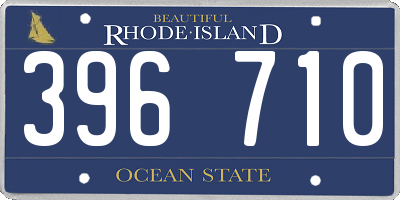 RI license plate 396710