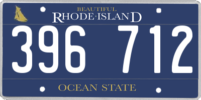 RI license plate 396712