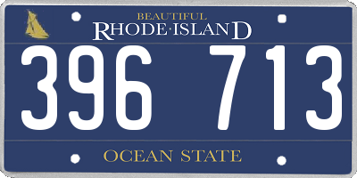 RI license plate 396713