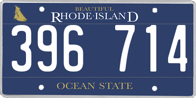 RI license plate 396714