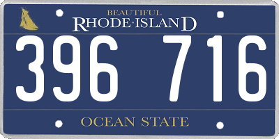 RI license plate 396716