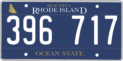 RI license plate 396717