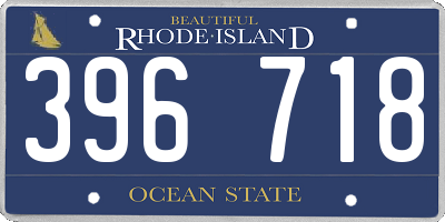 RI license plate 396718